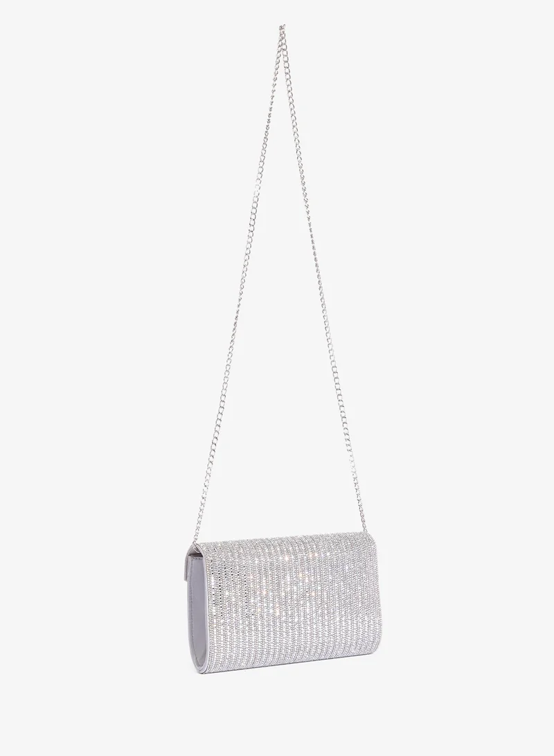 GLAMOROUS Rhinestone Envelope Clutch Bag